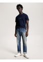 Camiseta Ribeteada De Corte Slim Hombre Azul Tommy Hilfiger de Tommy Hilfiger