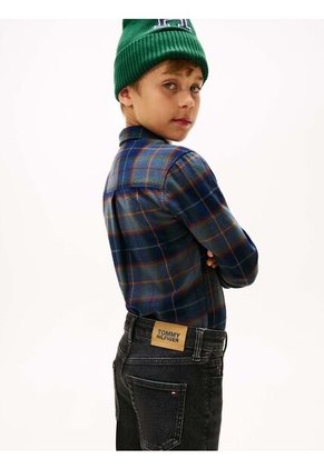 Jeans Negro Rectos Negros Con Efecto Lavado Tommy Hilfiger