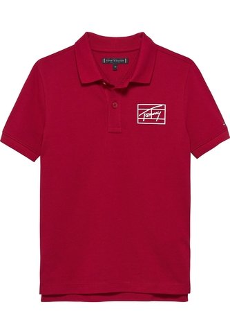 Polo Rojo Varsity Con Logo Gráfico Tommy Hilfiger Tommy Hilfiger