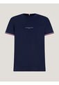 Camiseta Ribeteada De Corte Slim Hombre Azul Tommy Hilfiger de Tommy Hilfiger
