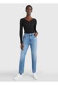Jeans Ajustados Y Desteñidos De Talle Alto Mujer Azul Tommy Hilfiger de Tommy Hilfiger
