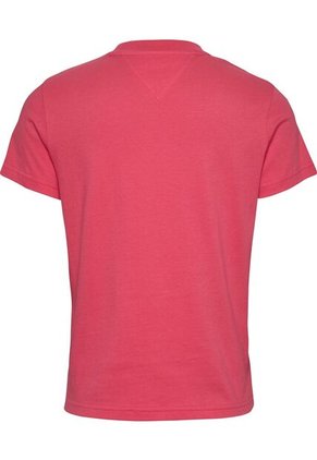 Camiseta Rosa De Cuello Redondo Con Logo Tommy Jeans