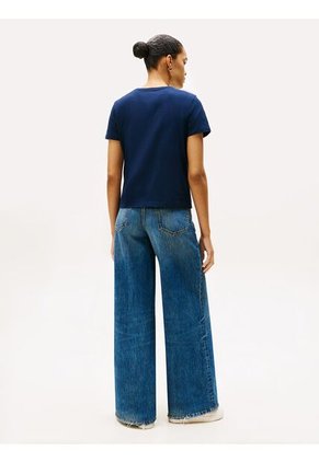 Camiseta Multicolor De Cuello Redondo Con Logo Bordado Tommy Hilfiger