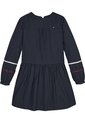 Vestido Azul De Algodón Con Cinta De Detalle De Franja Global Tommy Hilfiger de Tommy Hilfiger