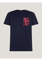Camiseta De Cuello Redondo Con Estampado Hombre Azul Tommy Hilfiger de Tommy Hilfiger
