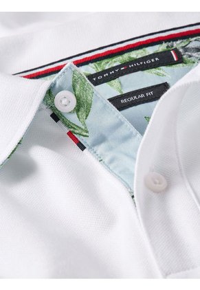 Polo Regular Con Logo Blanco Tommy Hilfiger