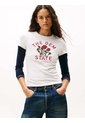 Camiseta Gris Slim Con Logo Gráfico Tommy Jeans de Tommy Hilfiger