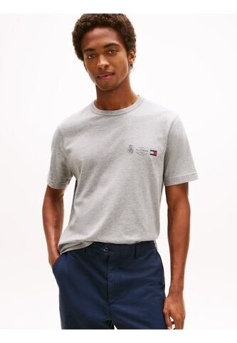 Camiseta Gris Con Logo En Forma De Escudo Tommy Hilfiger Tommy Hilfiger