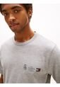 Camiseta Gris Con Logo En Forma De Escudo Tommy Hilfiger de Tommy Hilfiger
