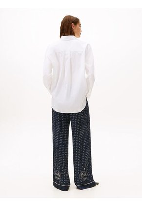 Camisa Blanca De Popelín Con Corte Oversize Tommy Hilfiger