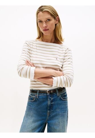 Saco Blanco De Cuello Barco Con Diseño De Rayas Tommy Hilfiger Tommy Hilfiger