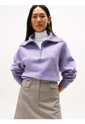 Saco Purpura De Punto Interlock Tommy Hilfiger