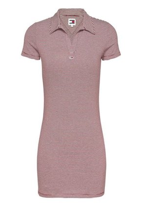 Vestido Vino Tipo Polo De Rayas Tommy Jeans