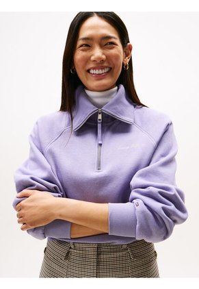 Saco Purpura De Punto Interlock Tommy Hilfiger