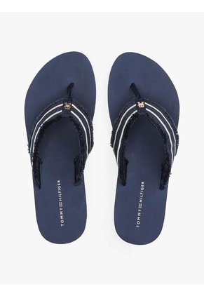 Sandalias Azul Con Tiras De Textil Trenzado Tommy Hilfiger