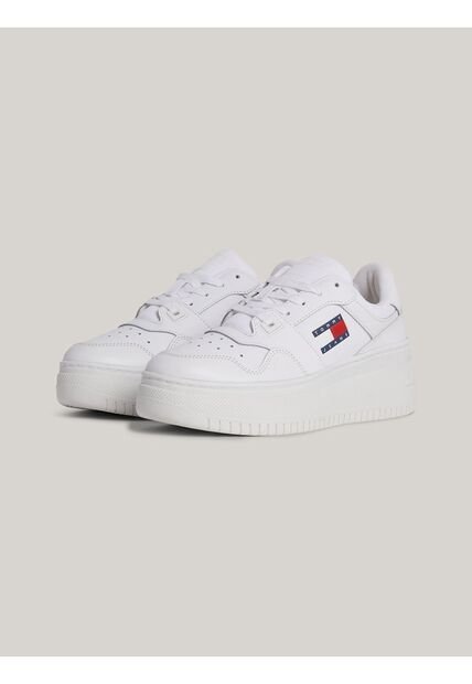 Tenis Blancos Deportivas De Plataforma Retro Tommy Hilfiger