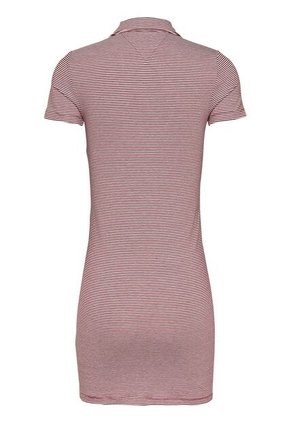 Vestido Vino Tipo Polo De Rayas Tommy Jeans