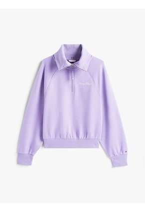 Saco Purpura De Punto Interlock Tommy Hilfiger