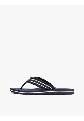 Sandalias Azul Con Tiras De Textil Trenzado Tommy Hilfiger