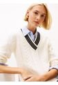 Saco Blanco De Cuello V Con Tejido Cricket Tommy Hilfiger de Tommy Hilfiger