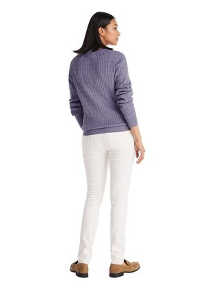 Saco Morado De Cuello Redondo Con Tejido Tipo Cable Tommy Hilfiger