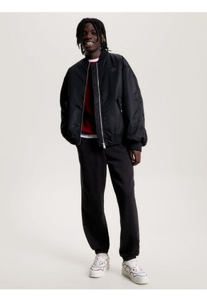 Pantalónes Con Insignia Sólida Hombre Negro Tommy Jeans