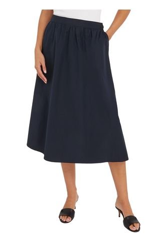 Falda De Poplin Mujer Azul Tommy Hilfiger Tommy Hilfiger