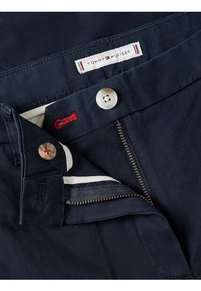 Pantalón Azul Chino Con Logo Tommy Hilfiger