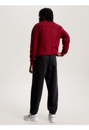 Pantalónes Con Insignia Sólida Hombre Negro Tommy Jeans