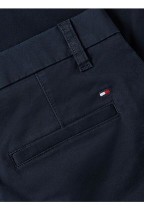 Pantalón Azul Chino Con Logo Tommy Hilfiger