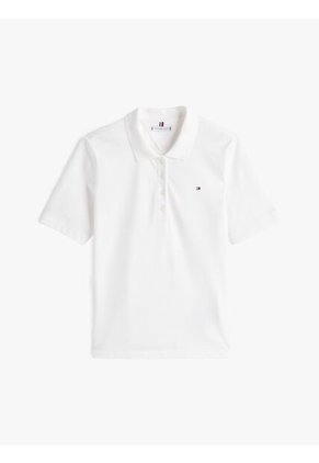 Polo Blanco 1985 De Corte Regular Con Logo Bordado Tommy Hilfiger