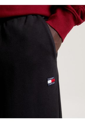 Pantalónes Con Insignia Sólida Hombre Negro Tommy Jeans