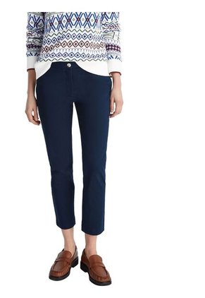 Pantalón Azul Chino Con Logo Tommy Hilfiger