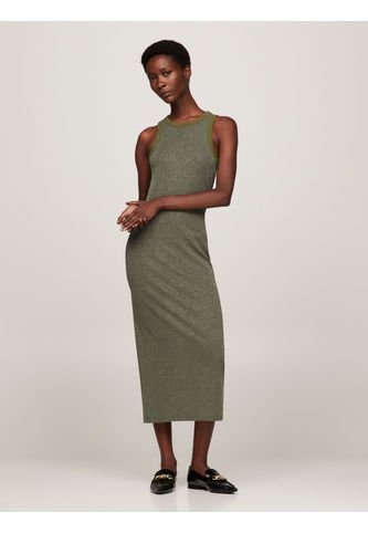Vestido Midi Sin Mangas De Corte Slim Mujer Verde Tommy Hilfiger Tommy Hilfiger