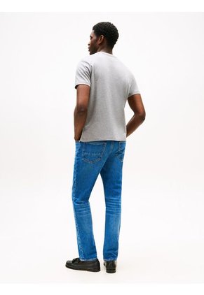 Camiseta Gris Con Logo Estampado Tommy Hilfiger