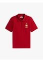 Polo Rojo De Corte Regular Con Escudo Bordado Tommy Hilfiger de Tommy Hilfiger