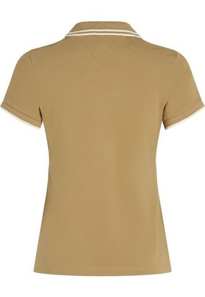Polo Beige De Corte Slim Con Logo A Contraste Tommy Hilfiger