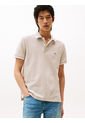 Polo Beige De Corte Regular Con Logo Tommy Hilfiger de Tommy Hilfiger
