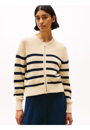 Cárdigan Multicolor Bomber Con Cremallera Tommy Hilfiger