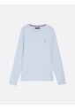 Camiseta Celeste De Manga Larga De Corte Slim Tommy Hilfiger de Tommy Hilfiger