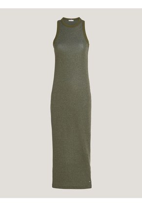 Vestido Midi Sin Mangas De Corte Slim Mujer Verde Tommy Hilfiger