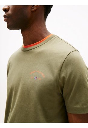 Camiseta Verde Con Motivo De Palmera En La Espalda Tommy Hilfiger