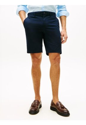 Bermudas Azul Chino Denton En Sarga Con Corte Recto Tommy Hilfiger