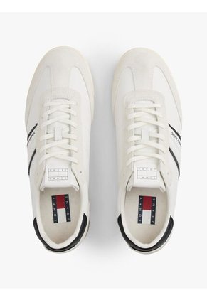 Tenis Blanco Retro Con Cuero Tommy Hilfiger