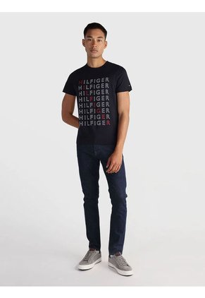 Camiseta Con Estampado Hombre Azul Tommy Hilfiger Hombre Azul Tommy Hilfiger