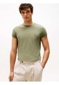 Camiseta Verde De Cuello Redondo Y Corte Extra Slim Tommy Hilfiger de Tommy Hilfiger