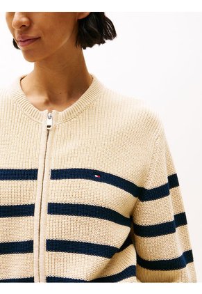 Cárdigan Multicolor Bomber Con Cremallera Tommy Hilfiger