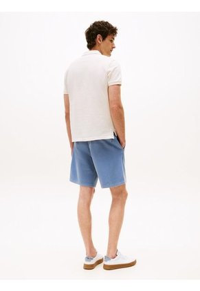 Polo Blanco De Corte Regular Con Tapeta Y Cuello A Contraste Tommy Hilfiger