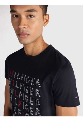 Camiseta Con Estampado Hombre Azul Tommy Hilfiger Hombre Azul Tommy Hilfiger