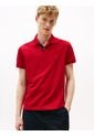 Polo Rojo De Corte Regular Con Tapeta Y Cuello A Contraste Tommy Hilfiger de Tommy Hilfiger